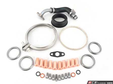 ES#3250897 - 11652411444 - Turbocharger Hardware Kit - Includes the exhaust clamp, downpipe gasket, and various hardware and seals required to install a new turbocharger - Genuine BMW - BMW