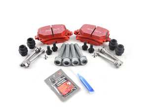 ES#3536998 - 025997ECS0398KT - Performance Rear Brake Service Kit - Featuring ECS V5 slotted rotors and ECS EP24 Enthusiast Performance pads - Assembled By ECS - Volkswagen