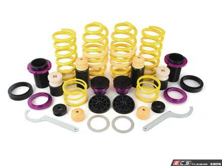 ES#3427372 - 253100BJ - KW H.A.S. - Height Adjustable Spring Kit - Retains the use of your factory shocks while providing the ability to adjust ride height from 0.6" to 1.6" Front 1.0" to 1.8" Rear - KW Suspension - Audi