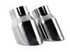 ES#3658962 - TPK0006 - Double-Walled Exhaust Tips - Polished Silver - Pair of slash-cut double-walled 3.5 exhaust tips with 2.5" inlets - APR - Audi Volkswagen Porsche