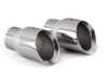 ES#3658962 - TPK0006 - Double-Walled Exhaust Tips - Polished Silver - Pair of slash-cut double-walled 3.5 exhaust tips with 2.5" inlets - APR - Audi Volkswagen Porsche
