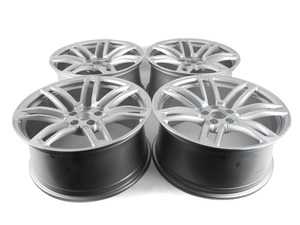 ES#2960379 - 4g8601025baKT - 20" Double 7-Spoke Wheels - Set Of Four - 20"x9" ET35 5x112 Silver/ Machined Face - Genuine Volkswagen Audi - Audi