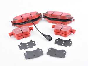 ES#3672046 - dp32127cKT - Front & Rear RedStuff Performance Brake Pad Kit - A high performance street pad, featuring Kevlar technology. - EBC - Audi