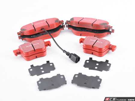 ES#3672046 - dp32127cKT - Front & Rear RedStuff Performance Brake Pad Kit - A high performance street pad, featuring Kevlar technology. - EBC - Audi