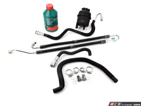 ES#3194839 - e53psrfKT - Power Steering Service Kit - Includes reservoir with cap, lines, bolts & crush washers, and fluid - Assembled By ECS - BMW