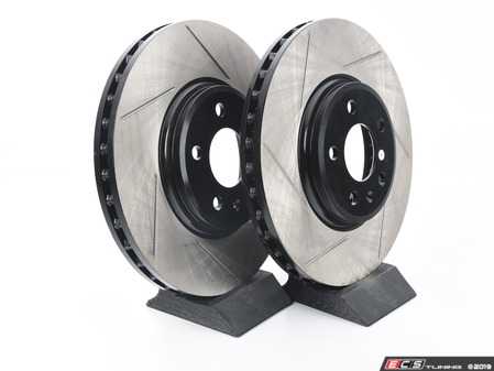 ES#3135679 - 126.33123SLKT - Front Slotted Brake Rotors - Pair (320x30mm) - Upgrade your stopping power - StopTech - Audi