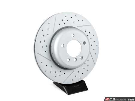 ES#3199813 - 34116786392 - Brake Disc - Cross- Drilled and Slotted (338 X 26 mm) - Pagid - 