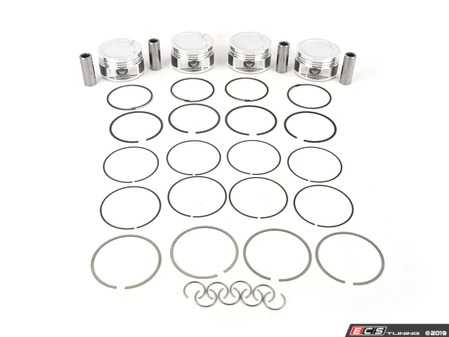 ES#3675520 - 345812 - JE Performance Forged Piston Set - Includes rings, wire locks, and 22mm wrist pins - 82.5mm bore (stock), 9.6:1 CR, 92.8mm stroke (stock) - JE Piston - Audi Volkswagen