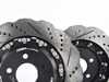 ES#4830451 - 003281ECS02KT4 - Performance Front & Rear Brake Service Kit - Featuring ECS 2-Piece Tru-Float scalloped style brake rotors, and ECS DD23 "Daily Driver" ceramic pads. - Assembled By ECS - Audi