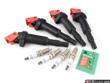 ES#3698359 - 12137575010isKT4 - High-Performance Ignition Service Kit - Includes Bavarian Autosport high performance coils, Bosch plugs, and dielectric grease - Assembled By ECS - MINI