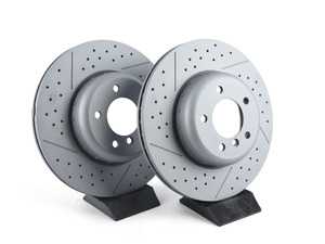 ES#3199815 - 34116786392HCKT - Front Cross Drilled & Slotted High Carbon Brake Rotors - Pair (338x26) - Premium rotor set for better cooling, less brake fade, and quieter braking. Featuring a lightweight fixed 2-piece design. - Pagid - BMW
