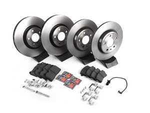 ES#3184545 - 8K0615301AKT35 - Front & Rear Brake Service Kit - Featuring Brembo rotors and Akebono pads - Assembled By ECS - Audi