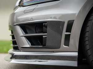 ES#3521818 - 021556ECS01 - MK7 Golf R Carbon Fiber Front Bumper Grille Flare Set - Hand-laid carbon fiber to upgrade your exterior styling - ECS - Volkswagen