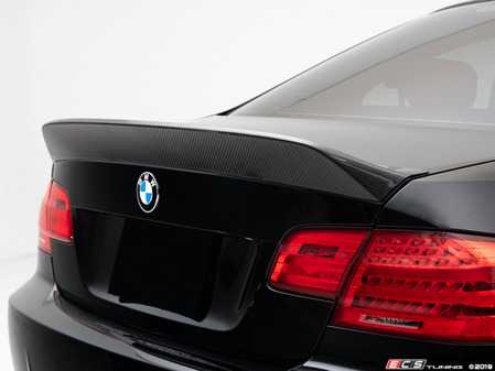 ES#3638580 - 024620TMS01 - E92 Turner Motorsport Carbon Fiber High Kick Rear Lip Spoiler - Aggressive, CSL style carbon fiber spoiler that perfectly compliments the stock body lines of the E92. - Turner Motorsport - BMW