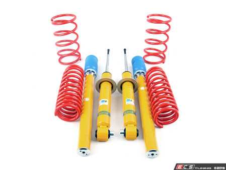 ES#3690180 - E28BASKT - Bilstein/Bavarian Autosport Cup Kit - Bav Auto's performance springs lower the ride height up to 30mm (a little less than H&R) with a spring rate that is just a little stiffer than OEM sport springs. Bilstein Performance Plus dampers ensure a lifetime of excellent ride quality. - Assembled By ECS - BMW