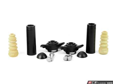 ES#3699127 - 016554ECS02-04KT - Rear Shock Installation Kit - With ECS HD Mounts and Install Hardware  - Everything you need to correctly install both rear shocks, including OE-length bump stops, boots and caps. - Assembled By ECS - Audi Volkswagen