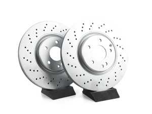 ES#3515056 - BR0034-ROTORS - Front Brake Rotors - Pair (330x28) - Replacement custom machined Mercedes 330x28mm rotors for use in ES3514641 - Creations Motorsport - 