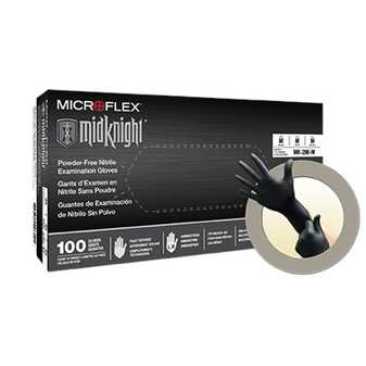 ES#2945304 - MFXMK296L - Black Rubber Gloves - Priced Per Box   - Large size - Microflex - Audi BMW Volkswagen Mercedes Benz MINI Porsche