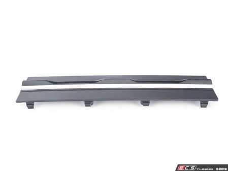 ES#3197493 - 8W6807287BRN4 - Front License Plate Bracket Filler Trim - Dark Chrome/High Gloss  - Covers the hardware provision for the front license plate bracket - Genuine Volkswagen Audi - Audi