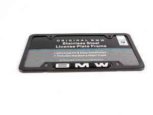 ES#195135 - 82110413117 - "BMW" License Plate Frame - Carbon Fiber - (NO LONGER AVAILABLE) - Carbon fiber finish with the BMW insignia - Genuine BMW - 