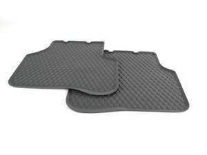 ES#342625 - 3C0061511528 - Rear European All Season Rubber Floor Mats - Grey - (NO LONGER AVAILABLE) - A thin profile mat designed to protect your carpet year round - Genuine Volkswagen Audi - 