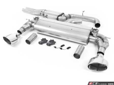 ES#3536891 - SSXAU738 - Cat-Back Exhaust System - Resonated - 3.00" Stainless Steel with dual Polished oval tips - Retains valves from OE system - Milltek Sport - Audi