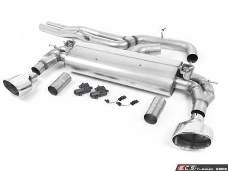 ES#3536888 - SSXAU741 - Cat-Back Exhaust System - Non-Resonated - 3.00" Stainless Steel with dual Polished oval tips - Retains valves from OE system - Milltek Sport - Audi