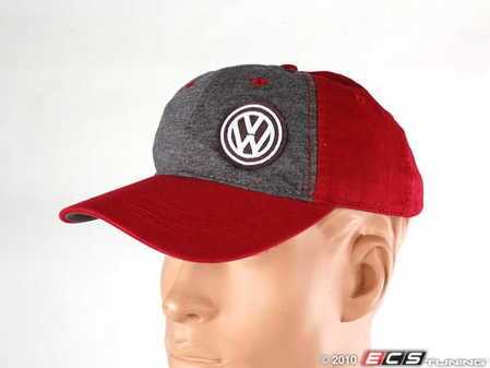 ES#2137071 - 14692 - VW Burgundy Applique Cap - (NO LONGER AVAILABLE) - Add this red cap to your Volkswagen collection  - DriverGear - 