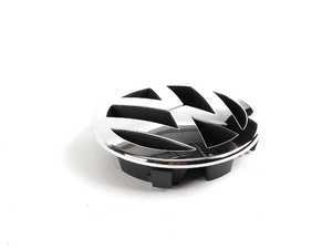 ES#343805 - 3C0853601CFDY - Front VW Emblem - 130mm - Chrome emblem for front grille - Genuine Volkswagen Audi - Volkswagen