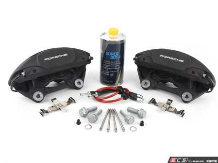 ES#3677993 - 95b615123fKT - Front Big Brake Kit - Stage 2 - No Pads/Rotors - Upgrade your brake system to the 4-piston Brembo Porsche Macan calipers - ECS - Audi