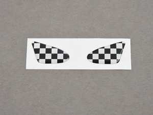 ES#3247128 - IP09 - MINI Cooper Paddle Shifter Badges - Checker Set - (NO LONGER AVAILABLE) - Add some style and fun to MINIs with factory paddle shifters - Go Badges - 