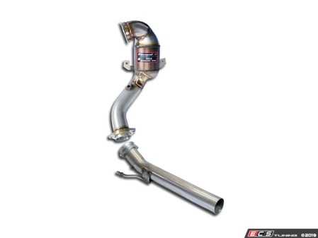 ES#3053441 - 889641 - 2.75" Downpipe With High Flow Catalytic Converter - For Use With Supersprint Cat-Back - Includes HJS high-volume metallic catalytic converter - 200CPSI - Supersprint - Volkswagen