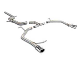 ES#3969313 - 9163131KT - 2.75" Cat-Back Exhaust System - Non-Resonated - Without Mufflers - Stainless steel non-resonated cat-back system without mufflers - Supersprint - Volkswagen