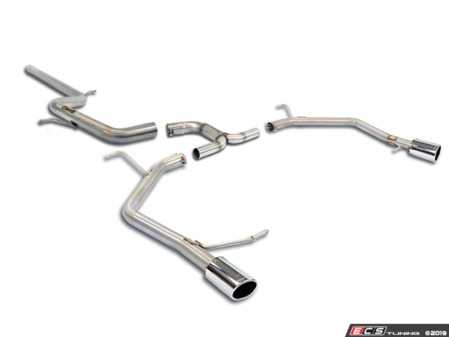 ES#3969313 - 9163131KT - 2.75" Cat-Back Exhaust System - Non-Resonated - Without Mufflers - Stainless steel non-resonated cat-back system without mufflers - Supersprint - Volkswagen