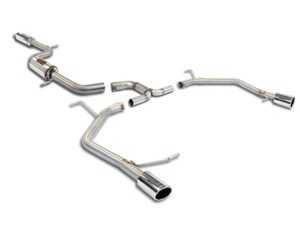ES#3969311 - 9163231KT - 2.75" Cat-Back Exhaust System - Sport Comfort - Without Mufflers - Stainless steel dual resonator cat-back system without mufflers - Supersprint - Volkswagen
