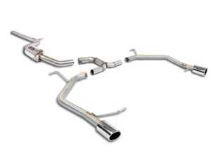 ES#3969309 - 9163031KT - 2.75" Cat-Back Exhaust System - Sport Racing - Without Mufflers - Stainless steel single resonator cat-back system without mufflers - Supersprint - Volkswagen