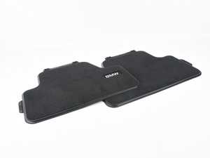 ES#2727744 - 51472350506 - BMW Base Line Floor Mats - Rear - Black/Black floor mats. - Genuine BMW - BMW