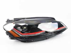 ES#3439635 - 5GM941078A - LED Headlight Assembly - Right - LED headlight with red trim - Genuine Volkswagen Audi - Volkswagen