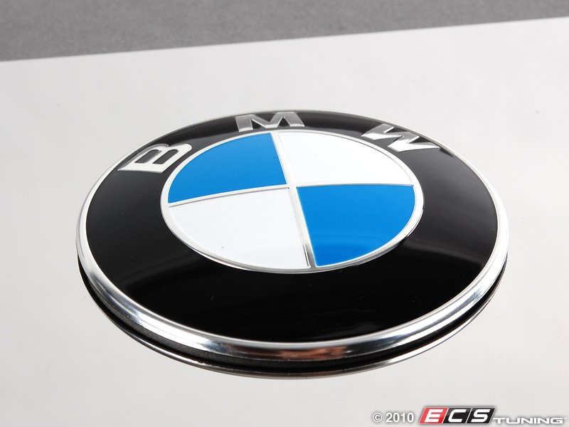 Genuine BMW 82121470314 "BMW" Vanity Plate Polished Aluminum