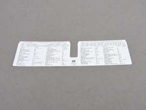 ES#185183 - 71236953026 - LABEL - Genuine BMW - BMW
