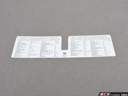 ES#185183 - 71236953026 - LABEL - Genuine BMW - BMW