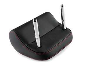 ES#2743572 - 5GM885902BBKX - Rear Center Headrest - Titanium Black/Red Stitching Leatherette - Replacement rear center headrest - Genuine Volkswagen Audi - Volkswagen