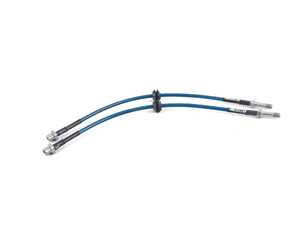 ES#3690888 - 022752TMS03 - E46 M3 Turner Motorsport Stainless Steel Brake Lines - Front - Made in USA and DOT compliant. Sporting our new low profile hard and premium zinc-nickel coating for maximum corrosion resistance! - Turner Motorsport - BMW