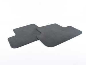ES#3015595 - 8K0864450CQA5 - Rear Carpeted Floor Mats - Sabre Black - Set of carpeted rear floor mats that came stock on your vehicle, no embroidered logo - Genuine Volkswagen Audi - Audi