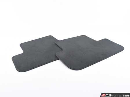 ES#3015595 - 8K0864450CQA5 - Rear Carpeted Floor Mats - Sabre Black - Set of carpeted rear floor mats that came stock on your vehicle, no embroidered logo - Genuine Volkswagen Audi - Audi