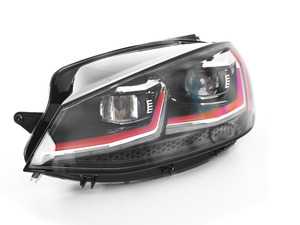 ES#3439634 - 5GM941077A - LED Headlight Assembly - Left - LED headlight with red trim - Genuine Volkswagen Audi - Volkswagen