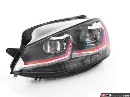ES#3439634 - 5GM941077A - LED Headlight Assembly - Left - LED headlight with red trim - Genuine Volkswagen Audi - Volkswagen