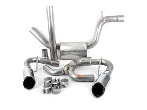 ES#3619128 - 140750 - 3" Stainless Steel Cat-Back System - Featuring 4" single round rolled angle-cut tips - Borla - Volkswagen