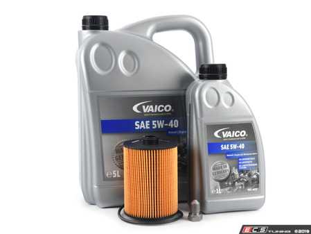ES#2996248 - 03H115562KT7 - Oil Service Kit  - Includes Mahle oil filter and Vaico 5w-40 oil - Assembled By ECS - Volkswagen