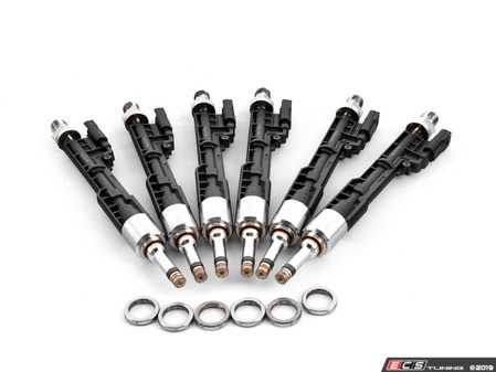 ES#3603815 - 13647597870KT - Fuel Injector Set - Set of six fuel injectors and decoupling rings - Assembled By ECS - BMW